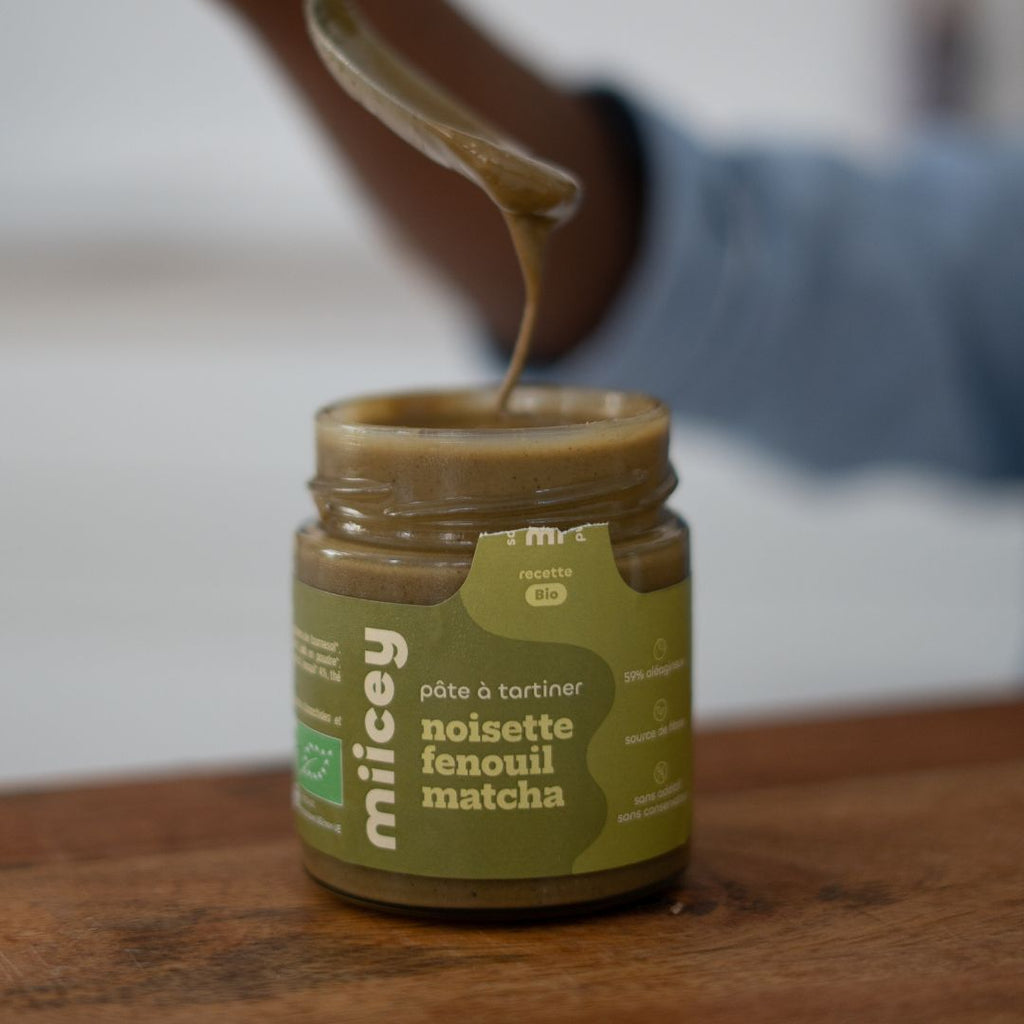 Pâte à tartiner bio Noisette Fenouil Matcha – 200g